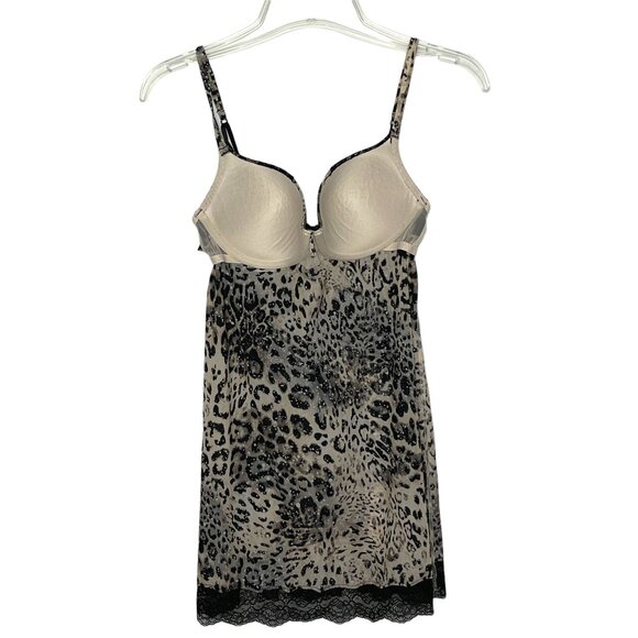 Victoria's Secret Cami Slip Dress Nightie Leopard Print Size 34C - Picture 10 of 16